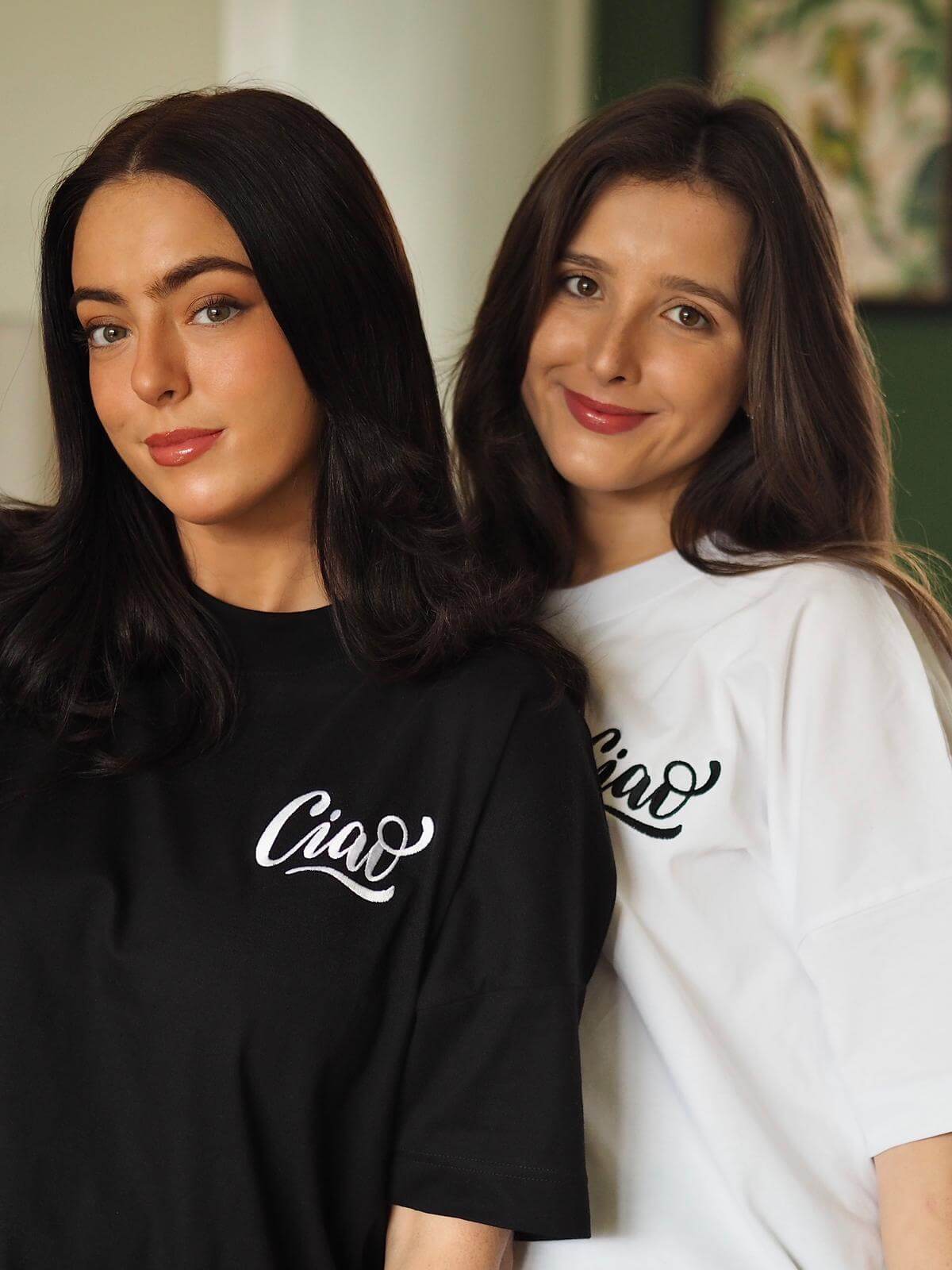 CIAO WHITE EMBROIDERED T-SHIRT - Ciancio Collective