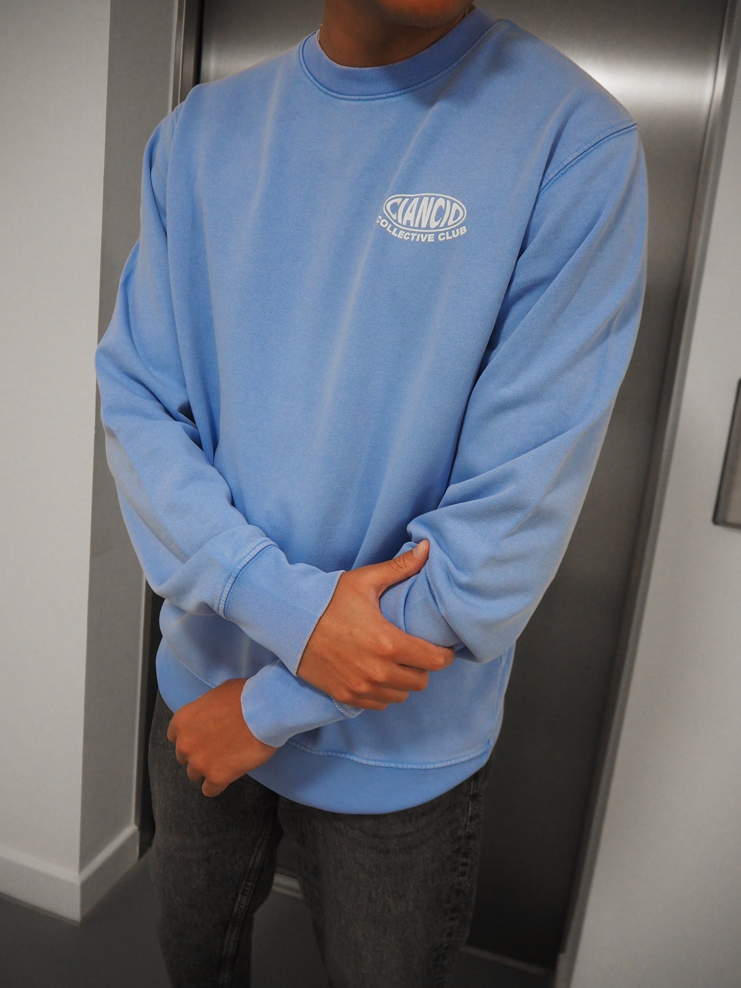 Vintage Swimmer Blue Bubble Sweatshirt