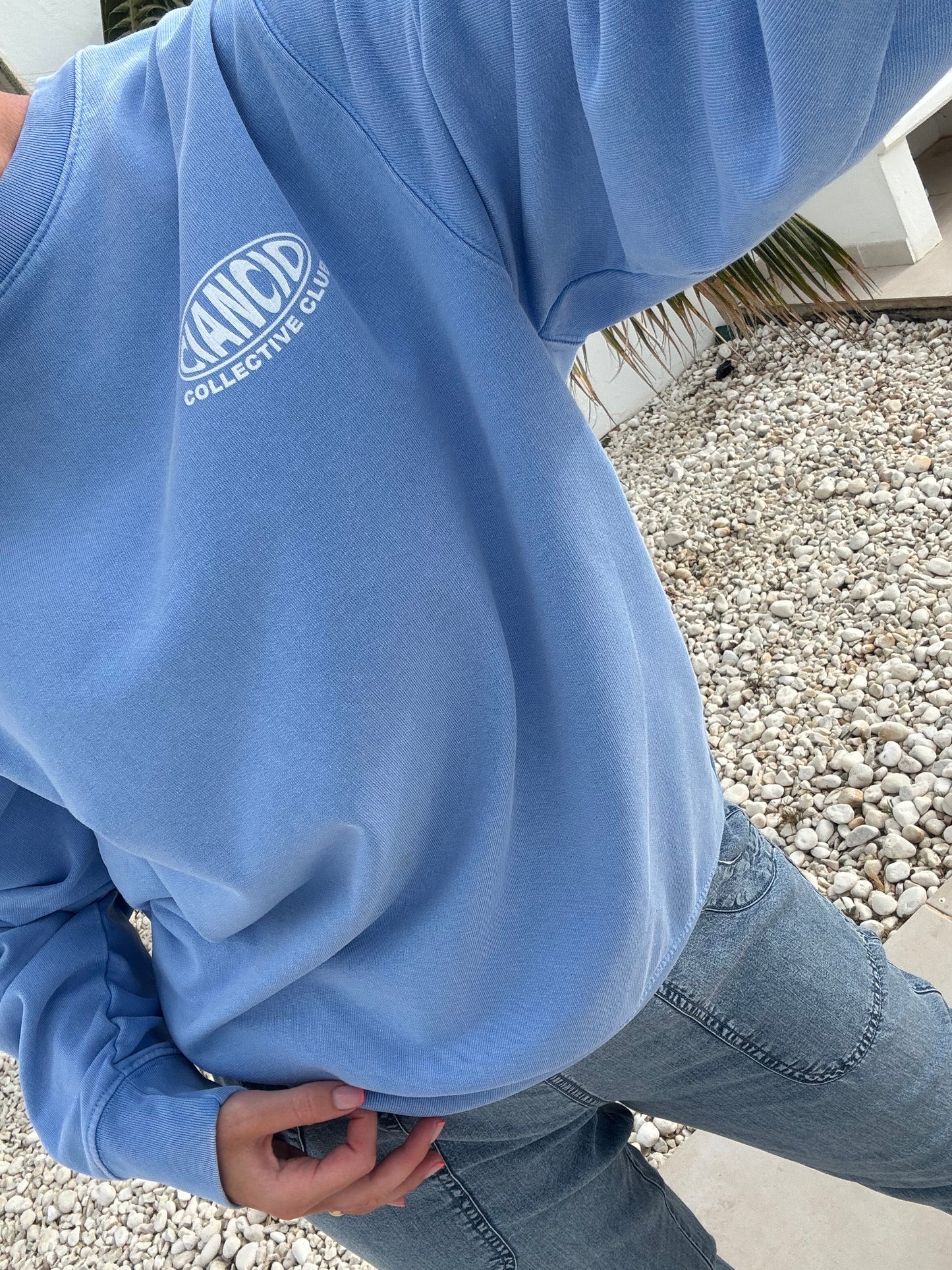 Vintage Swimmer Blue Bubble Sweatshirt