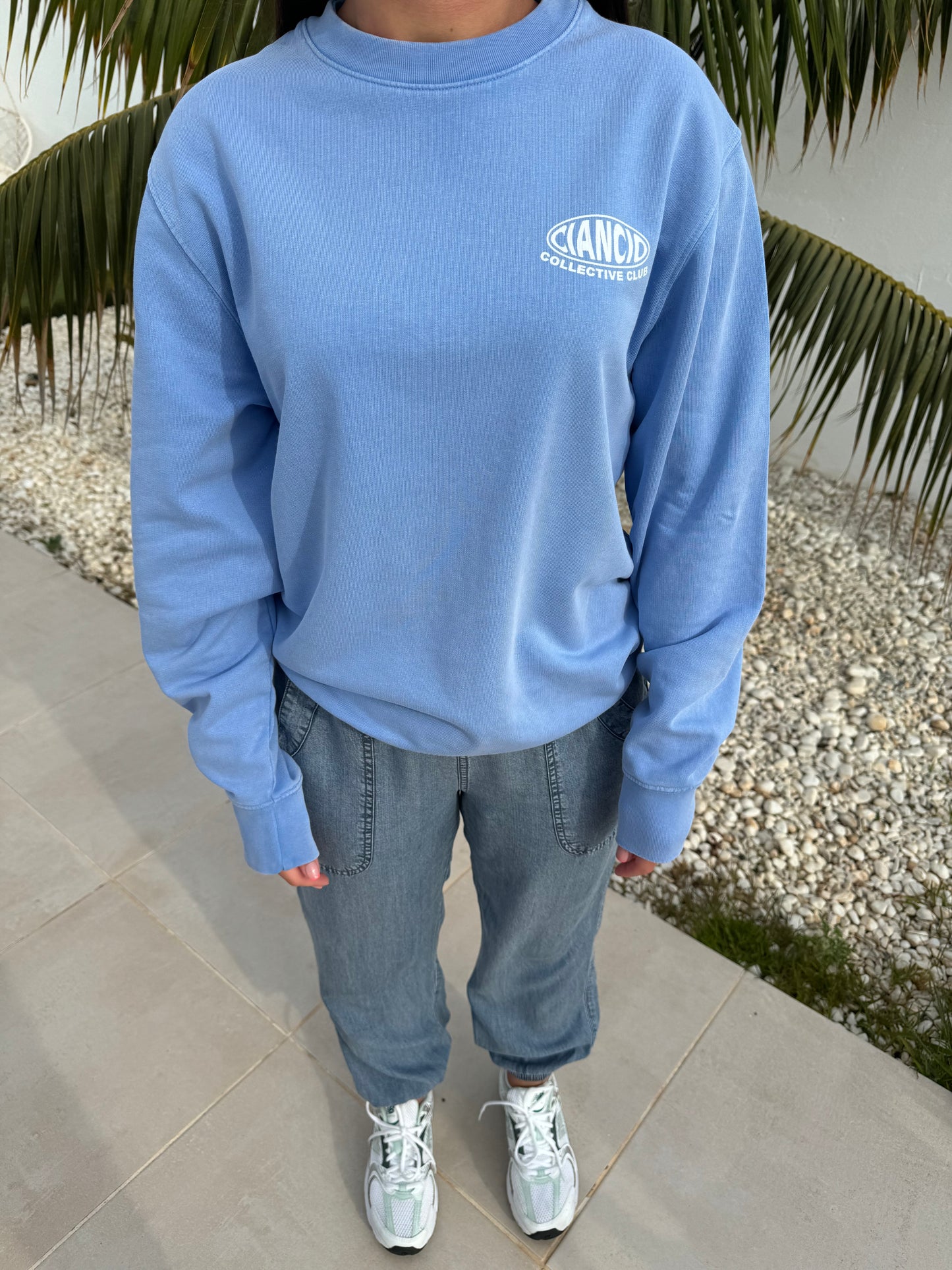 Vintage Swimmer Blue Bubble Sweatshirt