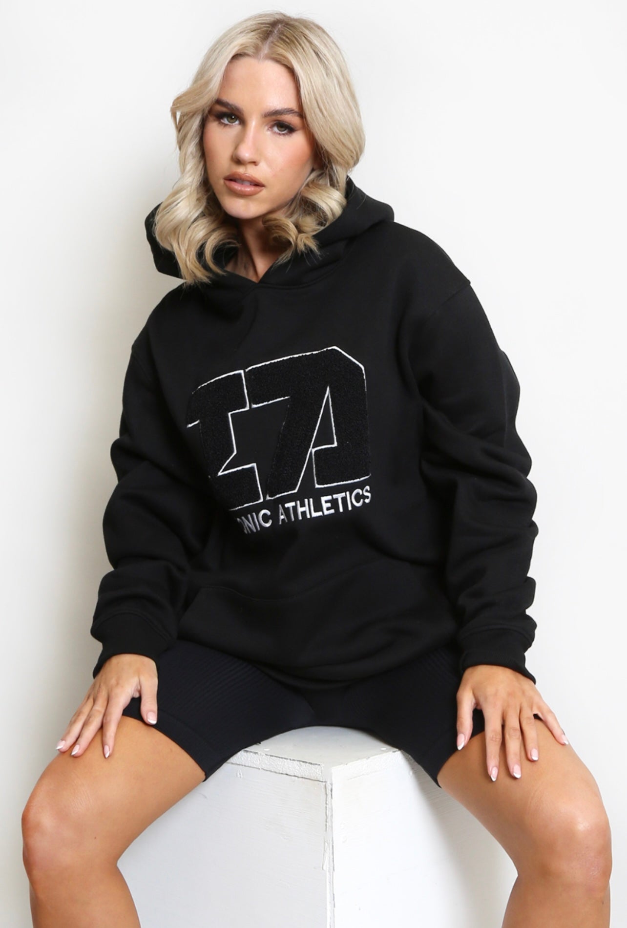 Iconic Athletics Oversized Black Hoodie