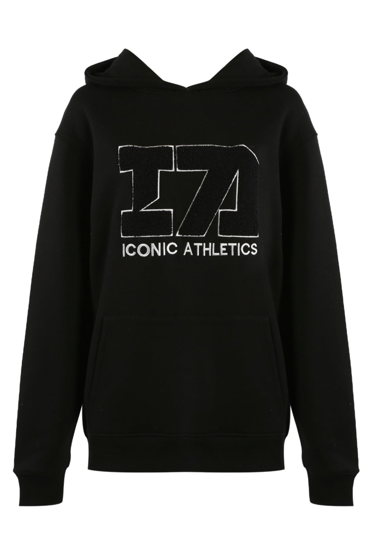 Iconic Athletics Oversized Black Hoodie