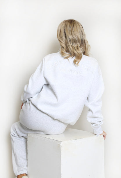 Santa Monica 1/4 Zip Ash Grey Sweatshirt