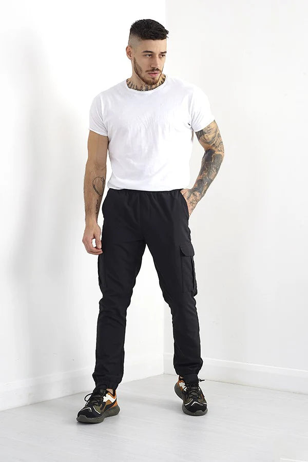 Black Cargo Trousers