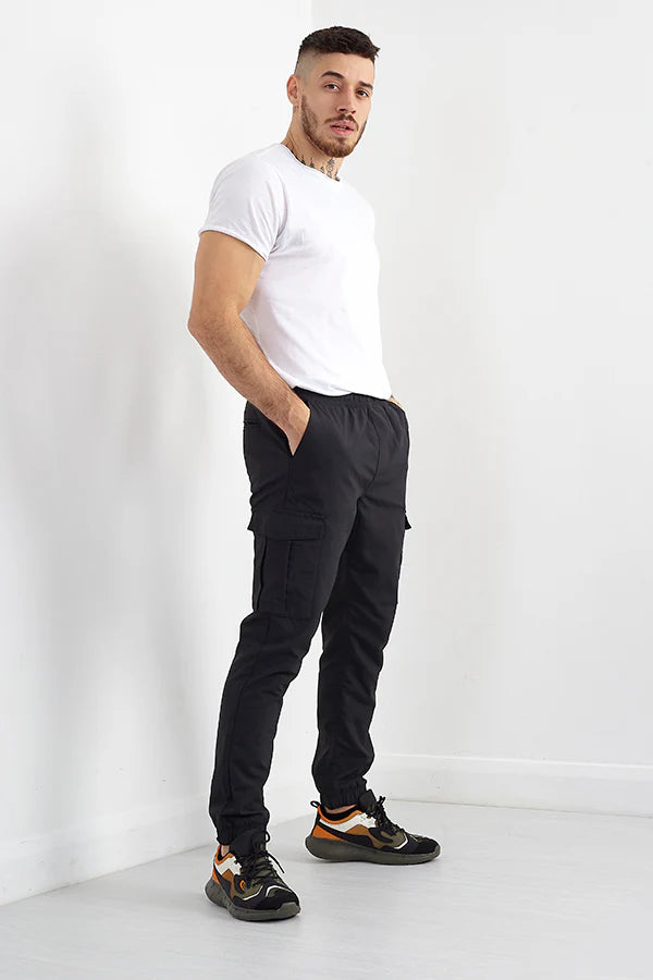 Black Cargo Trousers