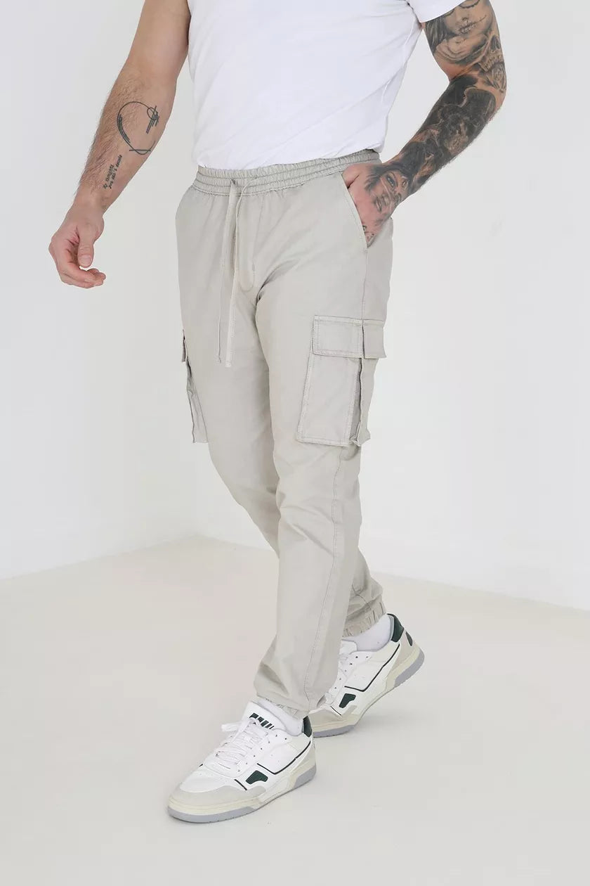 Stone Cargo Trousers