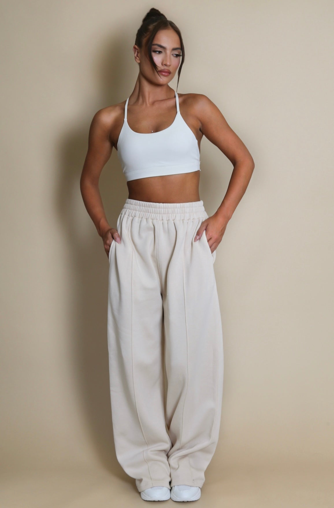 Wide Leg Natural Jogger