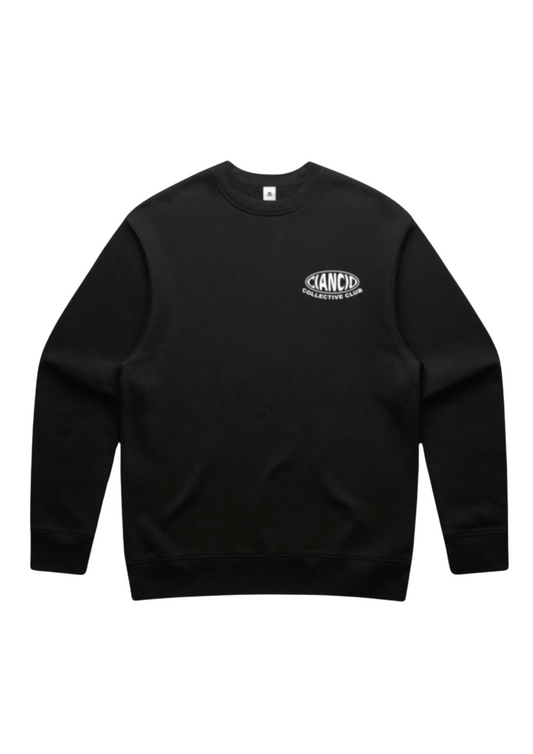 Bubble Crew Neck Sweat | Black