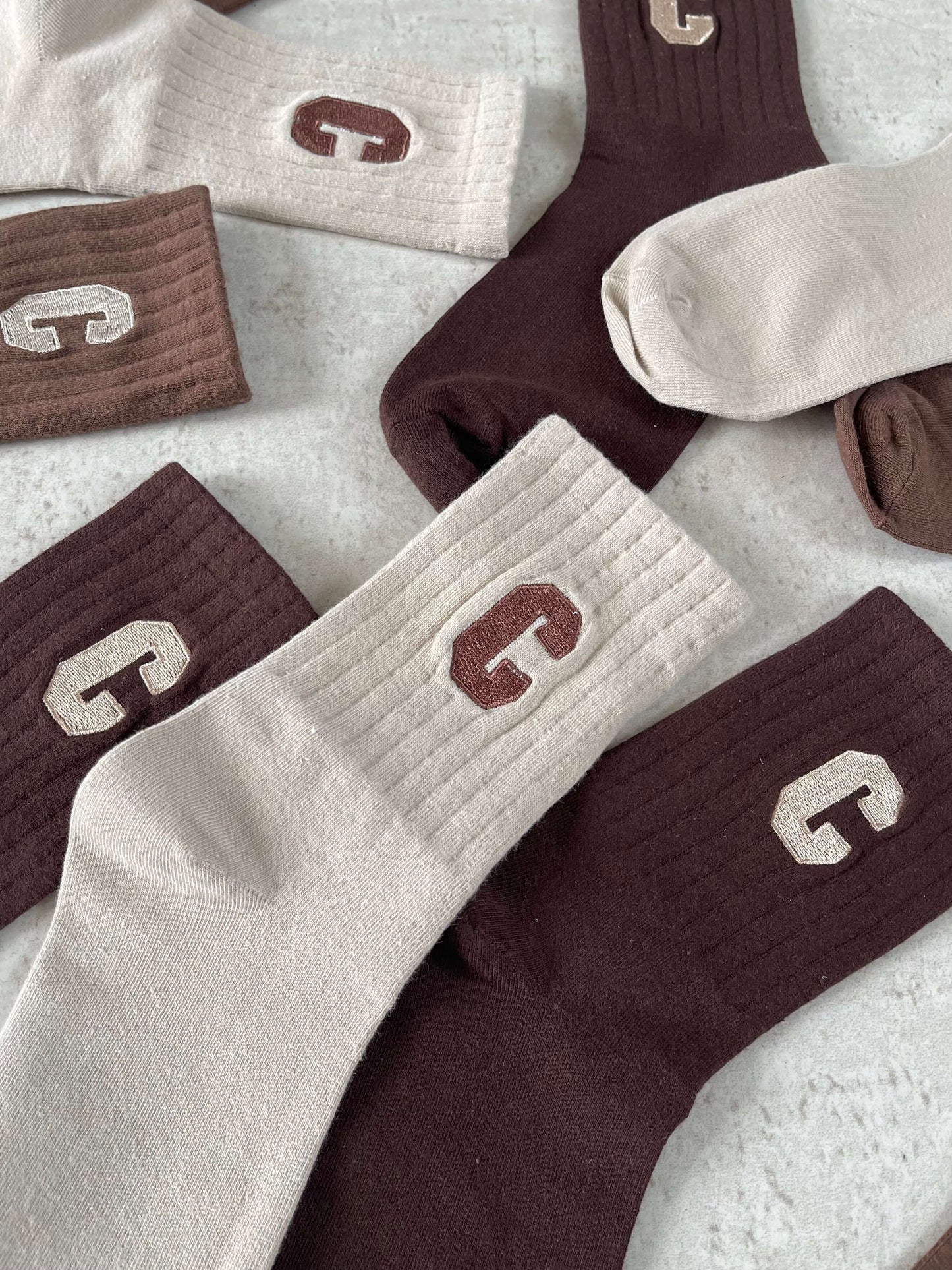 AUTUMN EMBROIDERED C SOCKS - Ciancio Collective