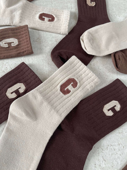 AUTUMN EMBROIDERED C SOCKS - Ciancio Collective